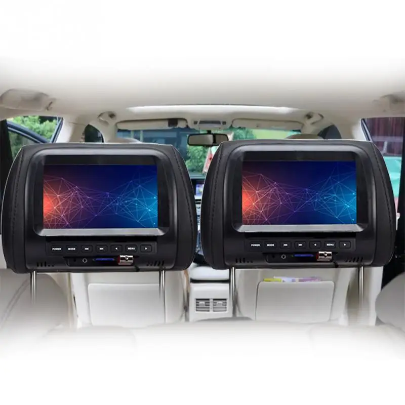 Универсальный 7 дюймов TFT светодиодный экран автомобиля MP5 плеер подголовник автомобиля монитор камера Поддержка видео USB цифровой плеер встроенный динамик