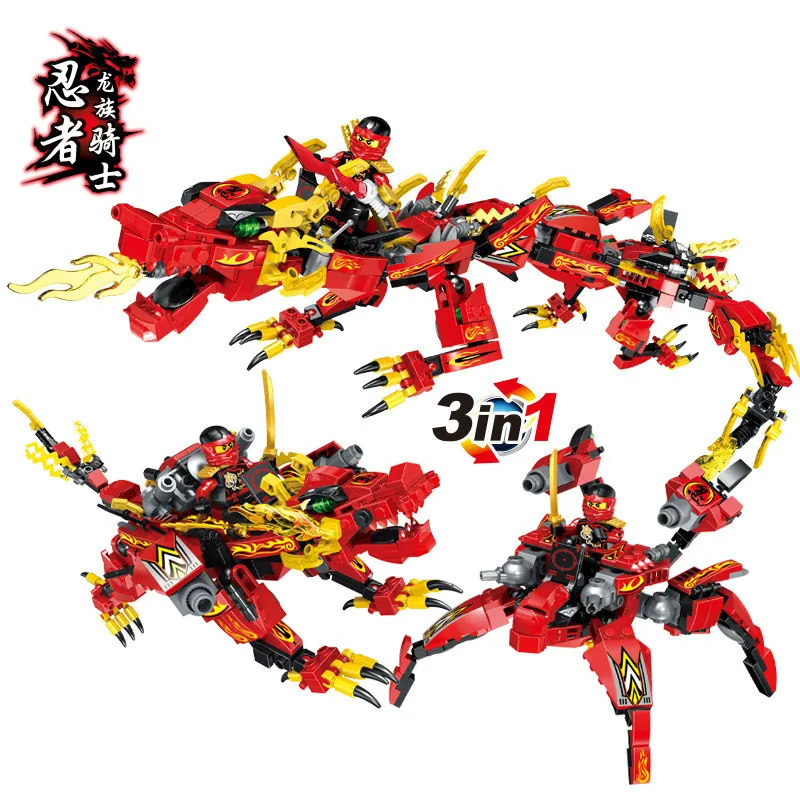 Phantom Ninjago Дракон рыцарь образование строительные блоки игрушки совместимы с Legoings