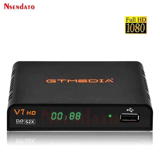 decodificador de TV por Internet GTMEDIA GTMEDIA V7 HD DVB-S/S2/S2X Digital  TV Set Top Box Receptor de señal de TV Decodificador HD 1080P Receptor de  transmisión de video digital con control remoto