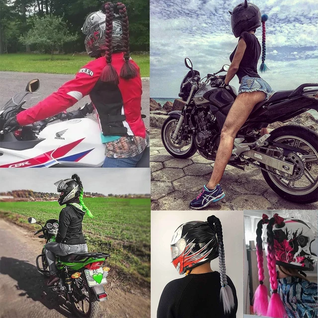 Orecchie Da Gatto Per Casco Moto - 2 Paia Rosa E Nero, Adesive, Per Caschi Curvi - Foto 11