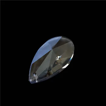 

63MM 10pcs Pear Shape Bright Lighting Prism Crystal Glass Lamp Pendant Hanging Drop For Wedding Decoration