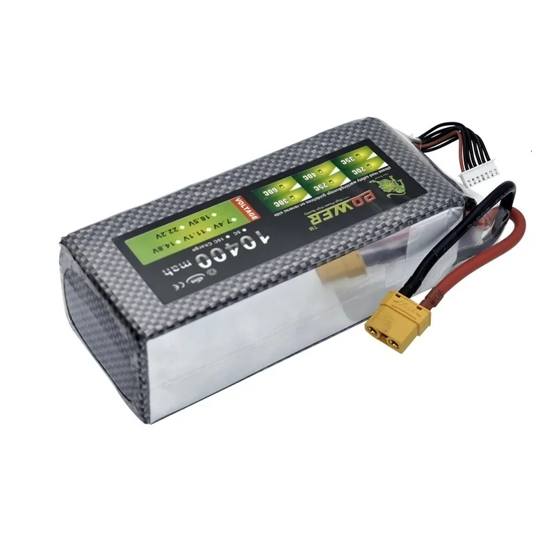 Предотвращение столкновений 2s 3s 4S 6s 10400mah MAX 60C 7,4 v 11,1 v 14,8 v 22,2 v перезаряжаемый аккумулятор для радиоуправляемых автомобилей, лодок, дронов, запасные части