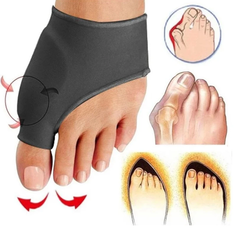 2Pcs Feet Care Big Toe Hallux Valgus Corrector Orthotics Bone Thumb Adjuster Correction Pedicure Socks Bunion Straightener | Красота и