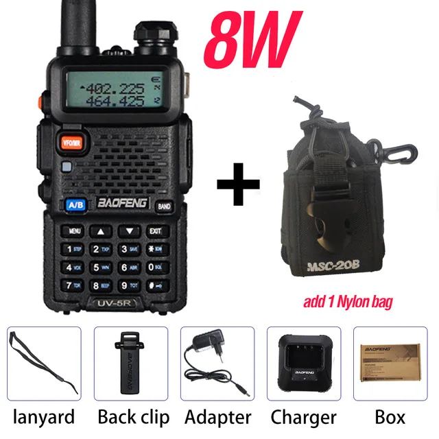 long range walkie talkies Dual Band Two Way Radio Baofeng UV 5R Walkie Talkie 128CH VHF UHF FM VOX Ham CB Radio Outdoor Interphone Wireless Walkie-Talkie long range walkie talkies 500 miles Walkie Talkie