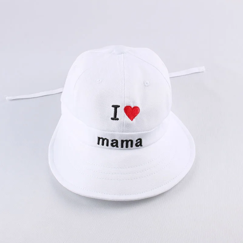 Белый M& D летняя бейсбольная кепка с надписью Love Mama Baby - Цвет: Белый