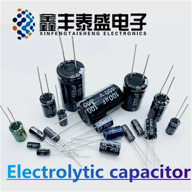 5-50PCS 10V 16V 25V 35V 50V 100V 400V 20% in-line electrolytic capacitors 100UF 220UF 330UF 470UF 680UF 1000UF 1500UF 2200UF