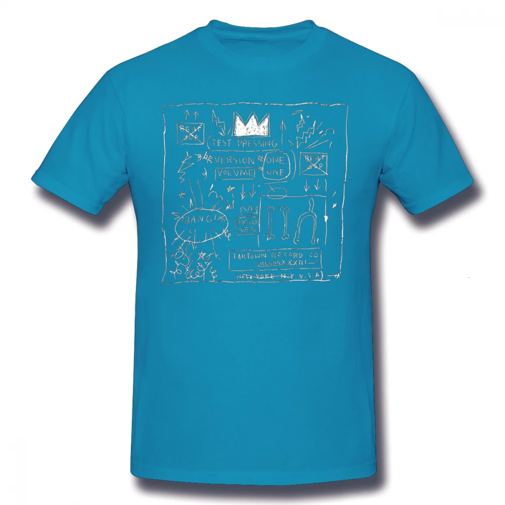 Baby Blue Футболка one yona Basquiat JEAN MICHEL BASQUIAT BEAT BOP ALBUM FAN ART, футболка из 100 хлопка, большие размеры, забавная модная футболка - Цвет: Baby Blue