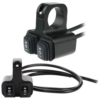 

Universal Motorcycle Handlebar Switch Three-Way Multifunction Waterproof Spotlight Switch Button for Motorbike