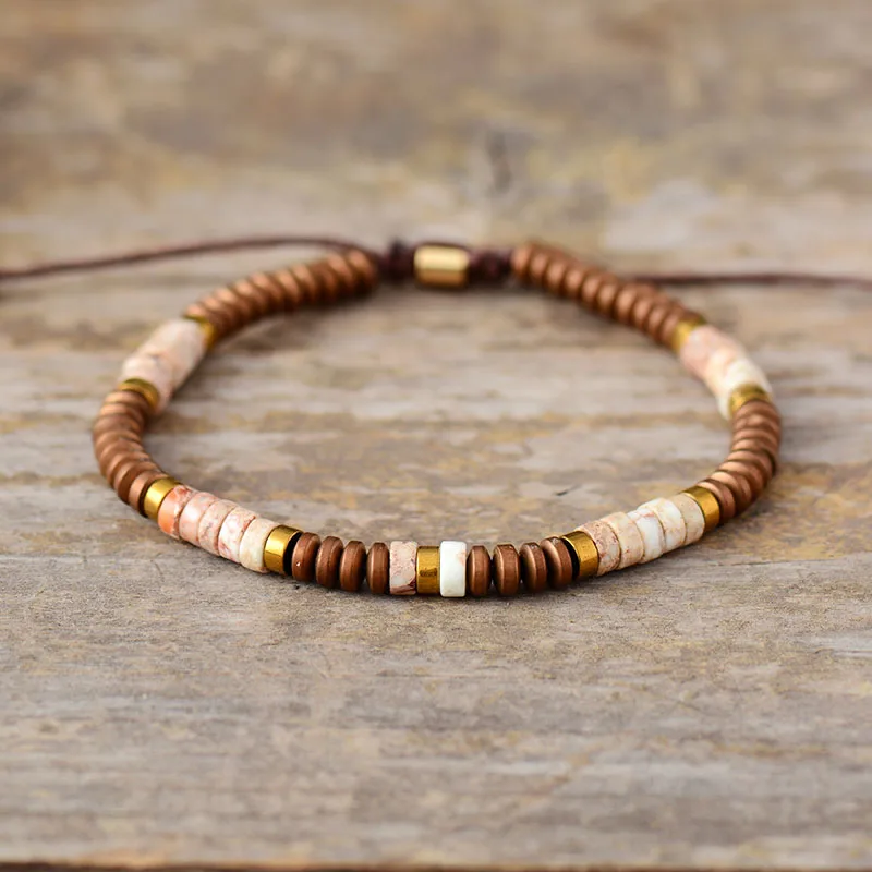 Mens Bracelet Matte Beads Jaspers Macrame Friendship Bracelet Adjustable Steampunk Couples Lovers Bracelets Femme Bijoux - Image 6