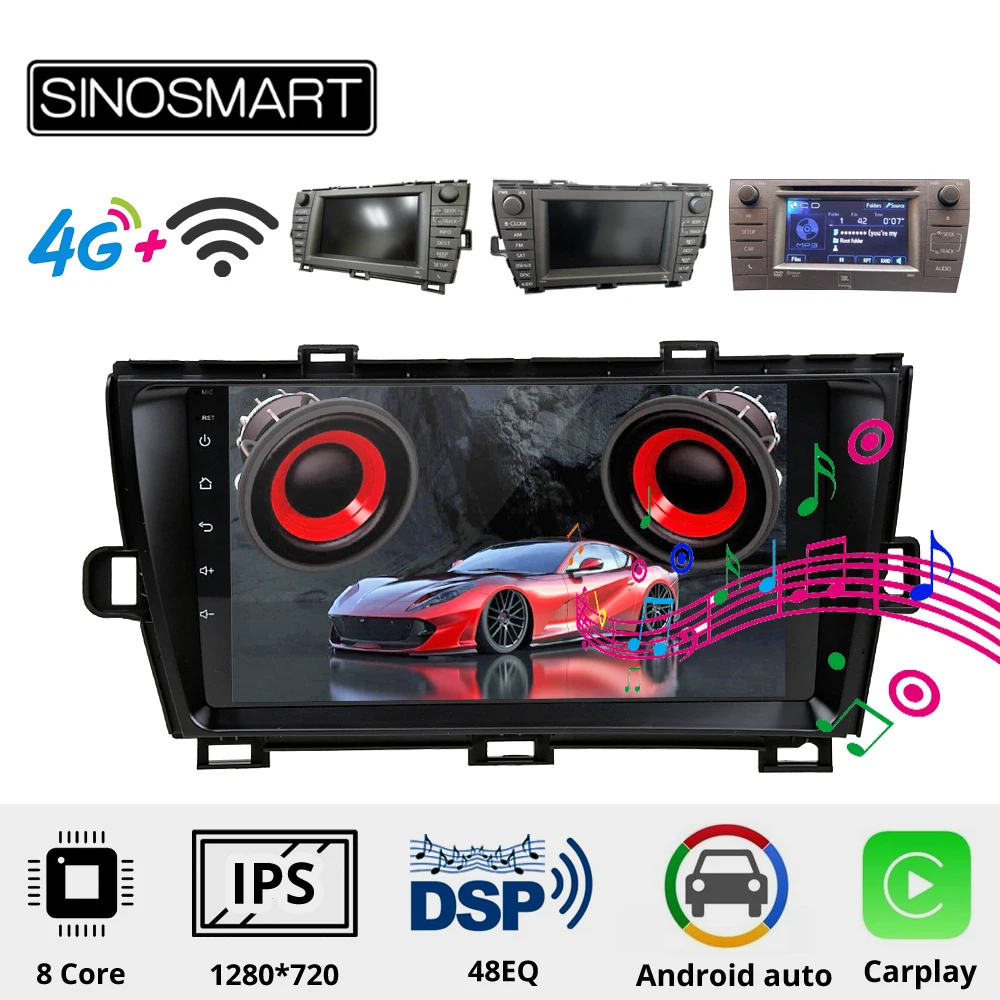 Sinosmart Автомобильный GPS плеер для Toyota Prius 2013 2014 с OEM радио E7040 E7039 59031 поддержка JBL 8 Core