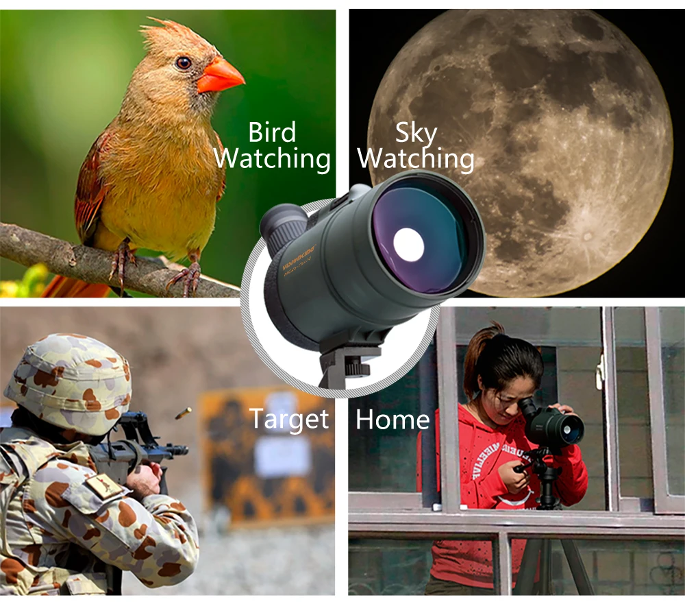 Monocular de Alta Potência à Prova Observação de Aves Profissional Spotting Scope Zoom Telescópio Dtelágua Telescop Caça Alvo Mc25-75x70 26 Profissional spotting scope MC25-75x70 zoom telescópio monocular