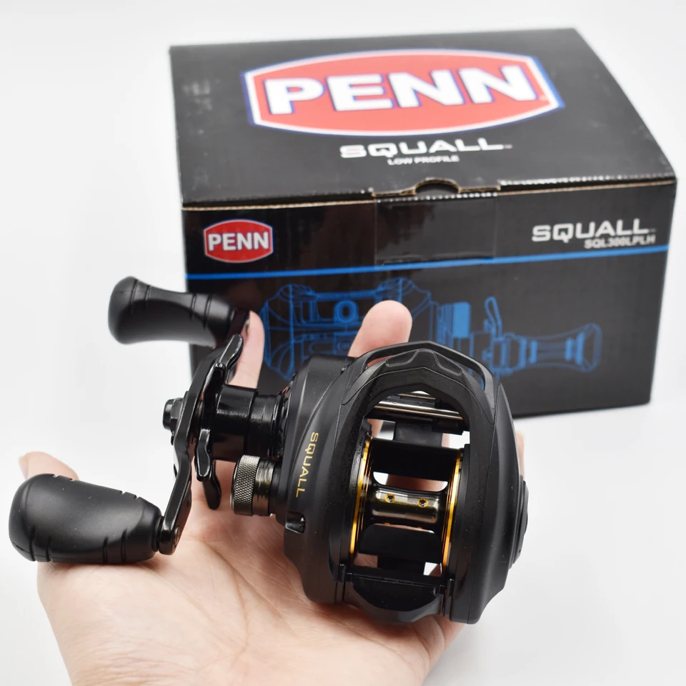 New PENN SQUALL Low Profile Baitcast Reels 5+1Stainless Steel