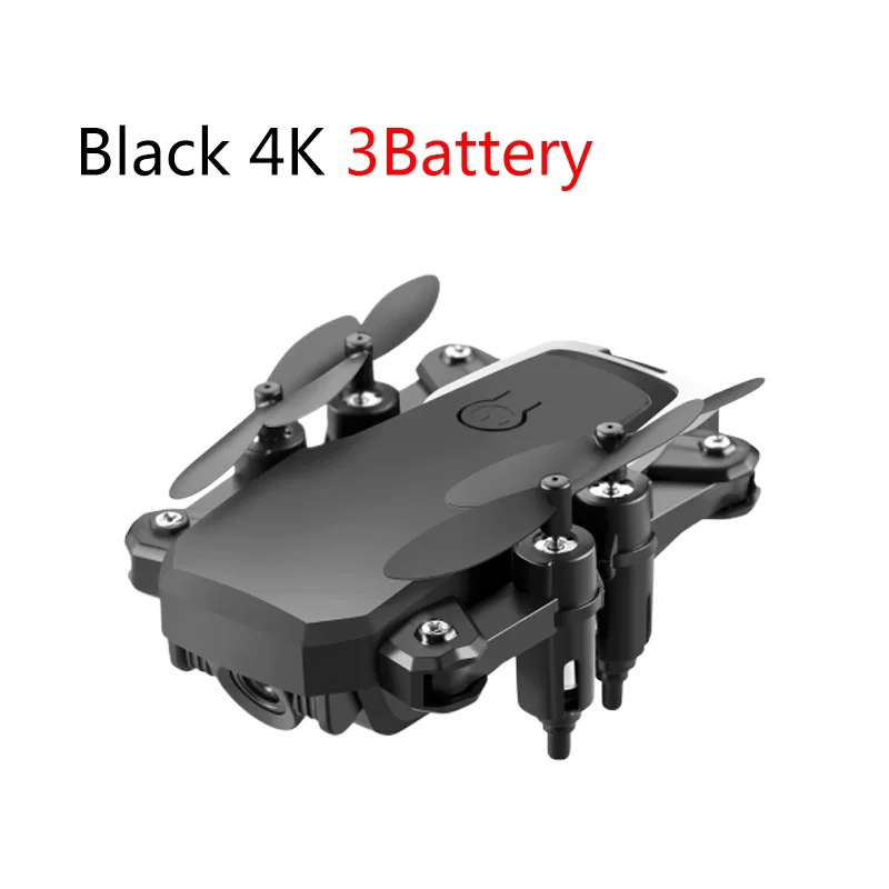 LF606 мини-Дрон Квадрокоптер с 4K камерой HD складные дроны один ключ возврат FPV следуют за мной вертолет Квадрокоптер детские игрушки - Цвет: Black 4K 3B