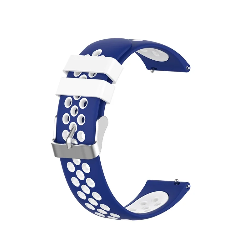 18 мм спортивный мягкий силиконовый ремешок для Garmin Vivoactive4S Смарт-часы для Vivoactive 4S сменный Браслет аксессуары - Цвет: Blue White