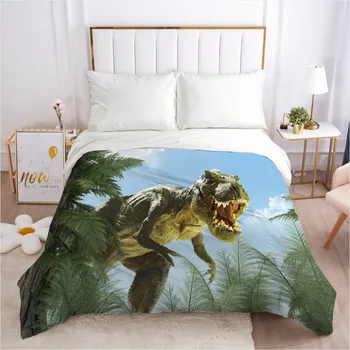 

3D Comforter Case Animal Dinosaur Duvet Covers Quilt Cover Bed Linen Bed Linen Bedding Bag Sets 265*230cm King Size Bedding Bag