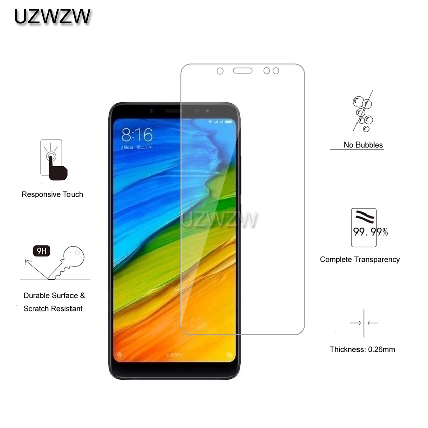 2 шт для Xiaomi Redmi Note 5 Pro/Redmi Note 5 Премиум Закаленное стекло для защиты экрана для Xiaomi Redmi Note 5 защитное стекло