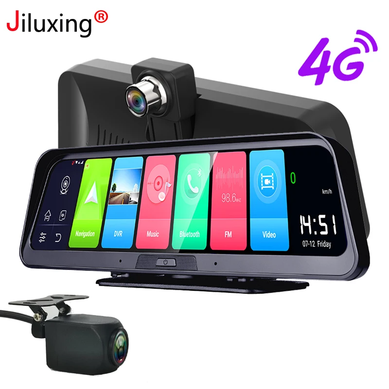 Видеорегистратор Jiluxing 10 дюймов 4G Android 8 1 1080P GPS навигация|Видеорегистраторы| |