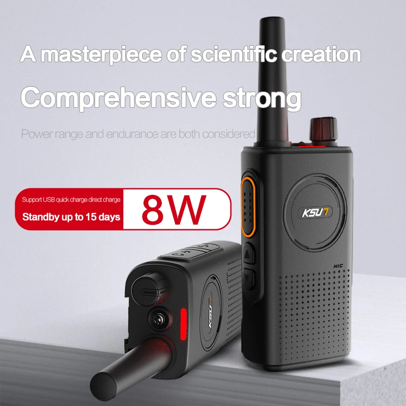 Ksun Mini Walkie-Talkie A Lungo Raggio Dual Ptt Walkie-Talkie Pmr 446 Radio Bidirezionale Portatile Walkie-Talkie 2 Pezzi Ristorante Dell'Hotel