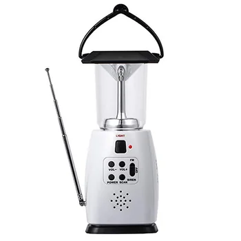 

Multi-Functional 4-Way Powered Solar Hand Crank Led Camping Lantern with Radio and Emergency Cell Phone Charger