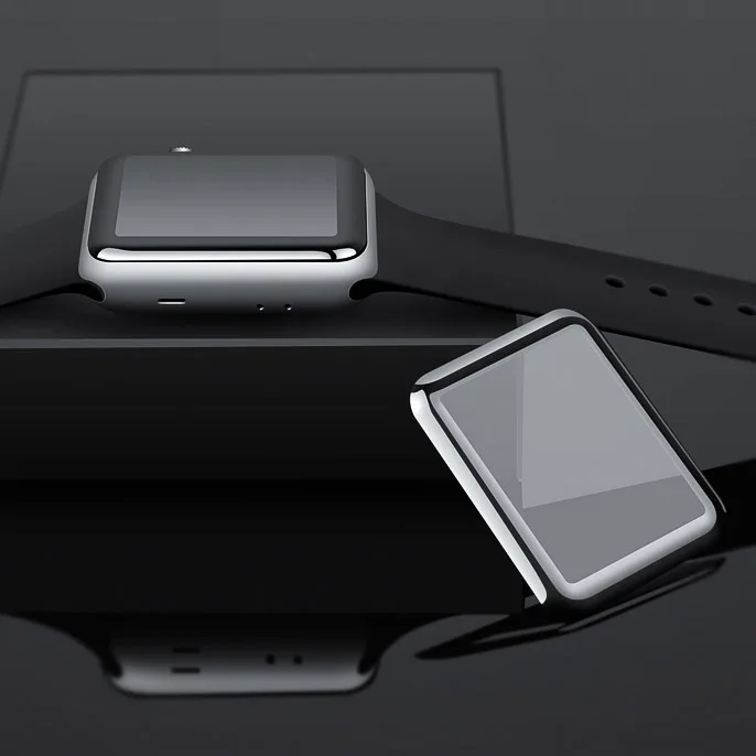 9H 3D закаленное стекло для Apple Watch 42 мм 38 LCD изогнутая полная защитная крышка экрана