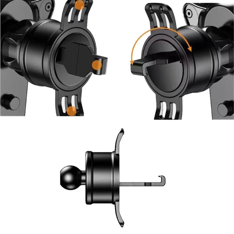 Xe Ô Tô Lỗ Thông Khí Núi 17Mm Bóng Đầu Ổ Cắm Kẹp Cực Ổn Định Giá Đỡ Điện Thoại Cho Ô Tô Đa Năng wireless charging stand for iphone and apple watch