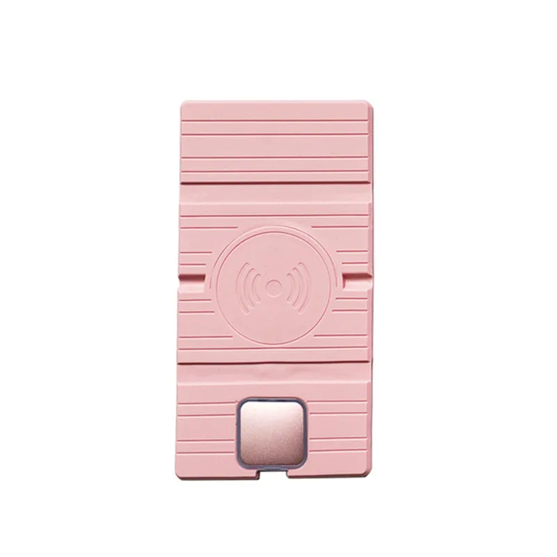 15 Вт Qi Беспроводное зарядное устройство для зарядки складной силиконовый автомобильный держатель зарядное устройство настенное зарядное устройство для iphone8 X xiaomi 9 - Тип штекера: Pink