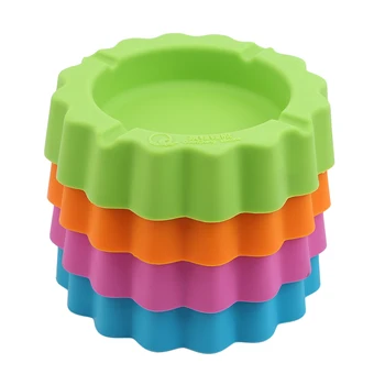 

Color High Quality Round Lace Cigarette Ashtray Anti-fall High Temperature ResistanceSilicone Ashtray Portable Home Car Ashtray