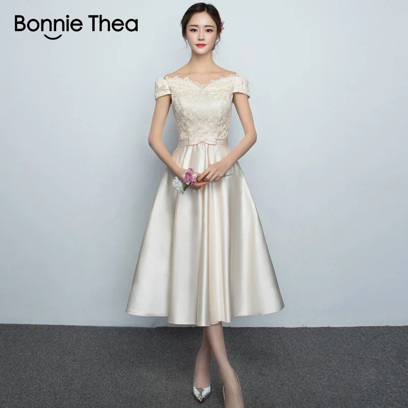 Bonnie Thea, женские вечерние кружевные платья, элегантное сексуальное длинное платье без бретелек, женское милое платье миди