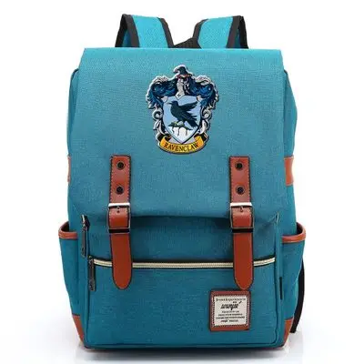 Волшебный Хогвартс Ravenclaw Слизерин Гриффиндор для мальчиков и девочек портфели для подростков школьные сумки холщовые женские сумки рюкзак мужской рюкзак - Цвет: D1