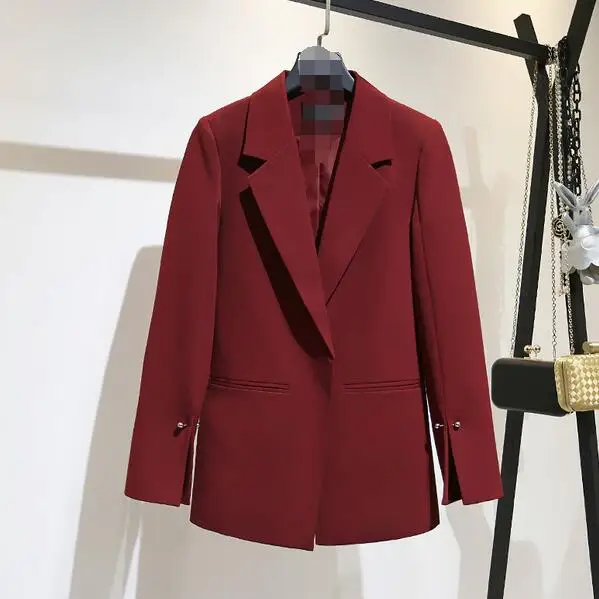 Новинка осени 2020 пальто с узором зубчатый воротник рукав перламутровым