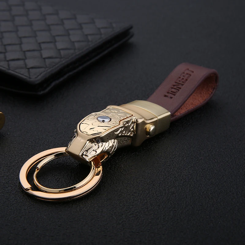 Personalized keychain. Jaguar keychain keyring leather
