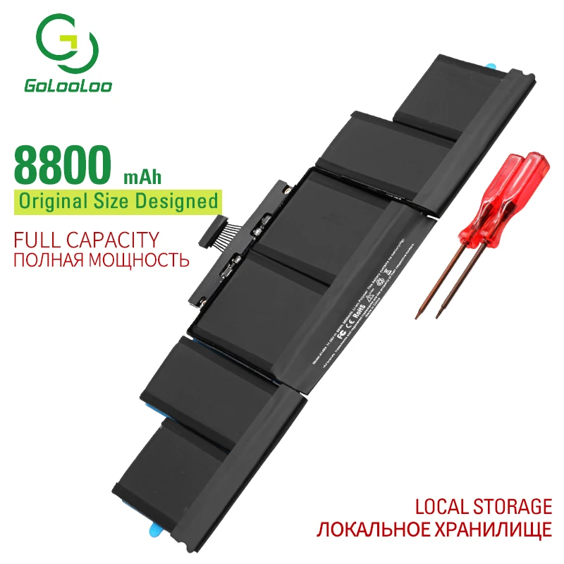 

Golooloo A1494 Laptop Battery for Apple Macbook Pro 15" A1398 Retina Late 2013 & Mid 2014 Screwdriver battery ME293 ME294 MGXA2