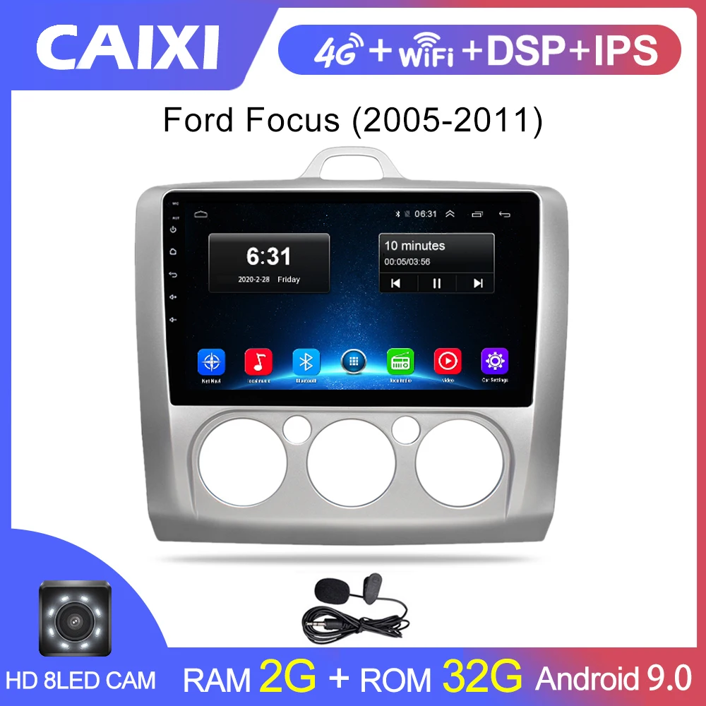 Автомагнитола CAIXI для Ford Focus 2 Mk 2004 2011 мультимедийный видеоплеер с GPS навигацией dvd