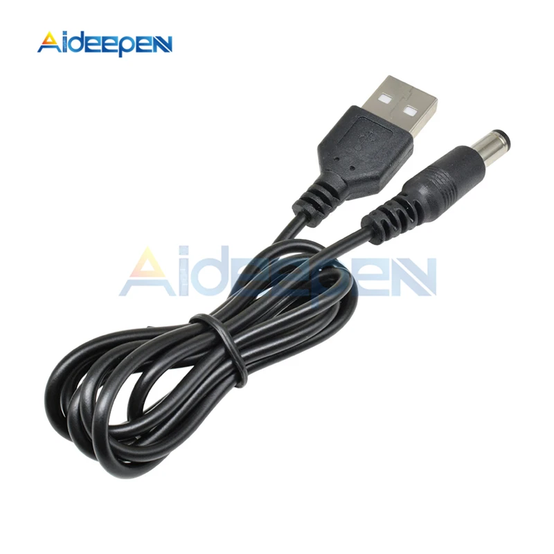 USB 2.0 to DC 5.5mm x 2.1mm 5.5X2.1 80CM USB to Power Connector Adapter Cable Converter
