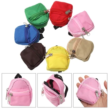

1PC Mini BJD/SD Backpack for Dolls Toys Accessories Small Cloth Double Zipper Doll Bag Zero Wallet Child Kids Gifts