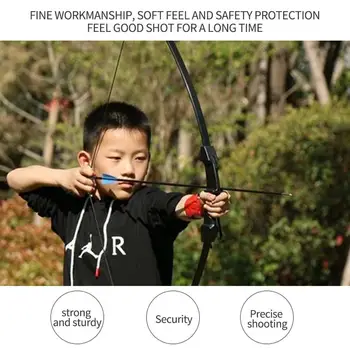 

Shooting Fiberglass Child Bow Pulley Bow 3 Color Hard 8 Pounds Archery Field Hunting Bow Durable Bowstring
