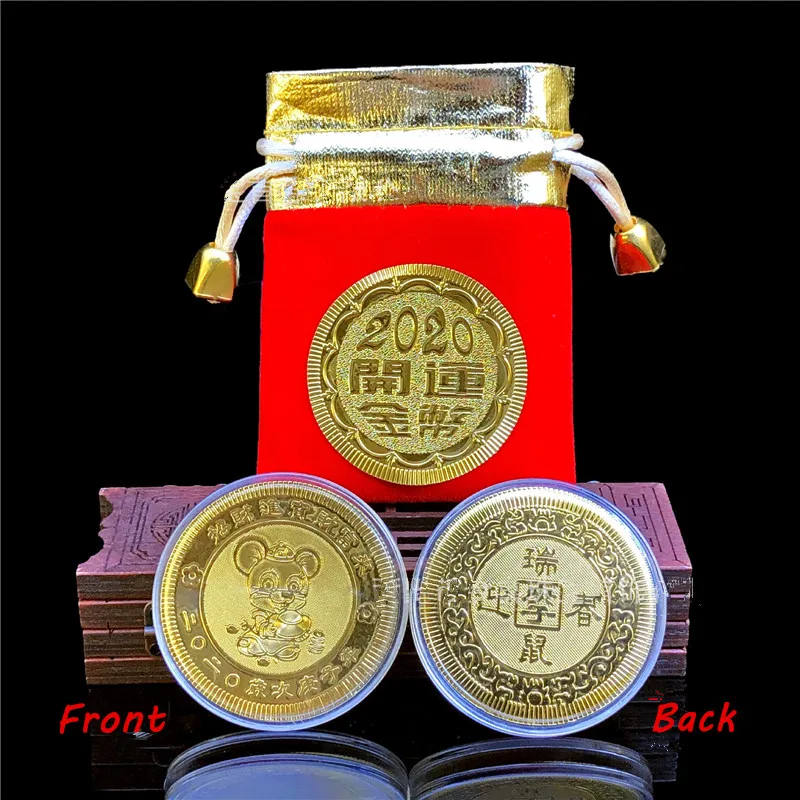 Памятная монета &quotкрыса&quot 2020 год Китайский Зодиак сувенирный вызов