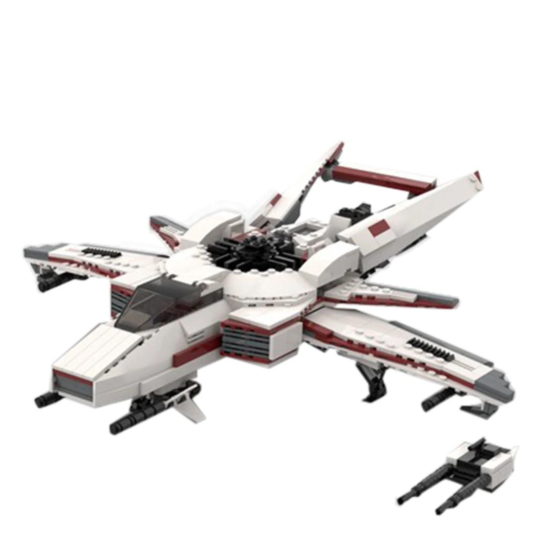 

900+Pcs MOC Spaceship Building Blocks Battleship DIY Assembly Bricks Model Stem Customized Toy Gift
