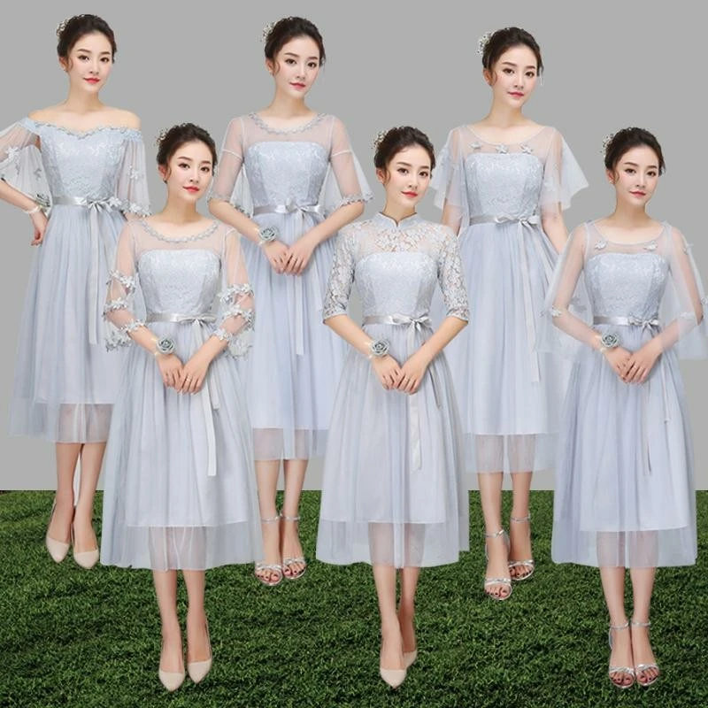 pale mauve bridesmaid dresses