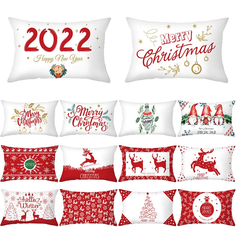 Christmas 2022 Fashion Covers 2022 Christmas Series Cushion Cover Snowflake Elk Print Pillow Covers  Pillowcase 30X50Cm Xmas Sofa Pillow Case For Living Room|Pillow Case| -  Aliexpress