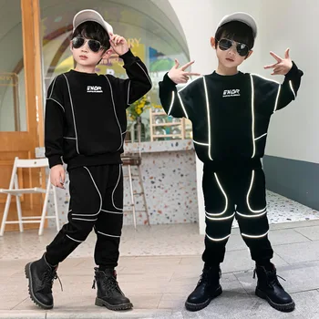 

Fashion Autumn Children Sport Suit for Boys Cotton Pullover Outfits Letter Print Toddler Baby Tracksuits Teenage Costume Clothes