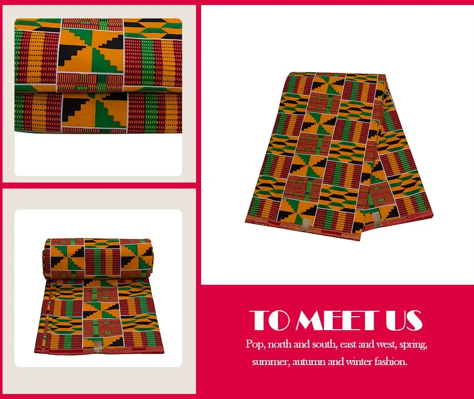 Ankara fabric xiaohuagua brands african print kente fabric high quality comfortable cotton sewing diy party dress