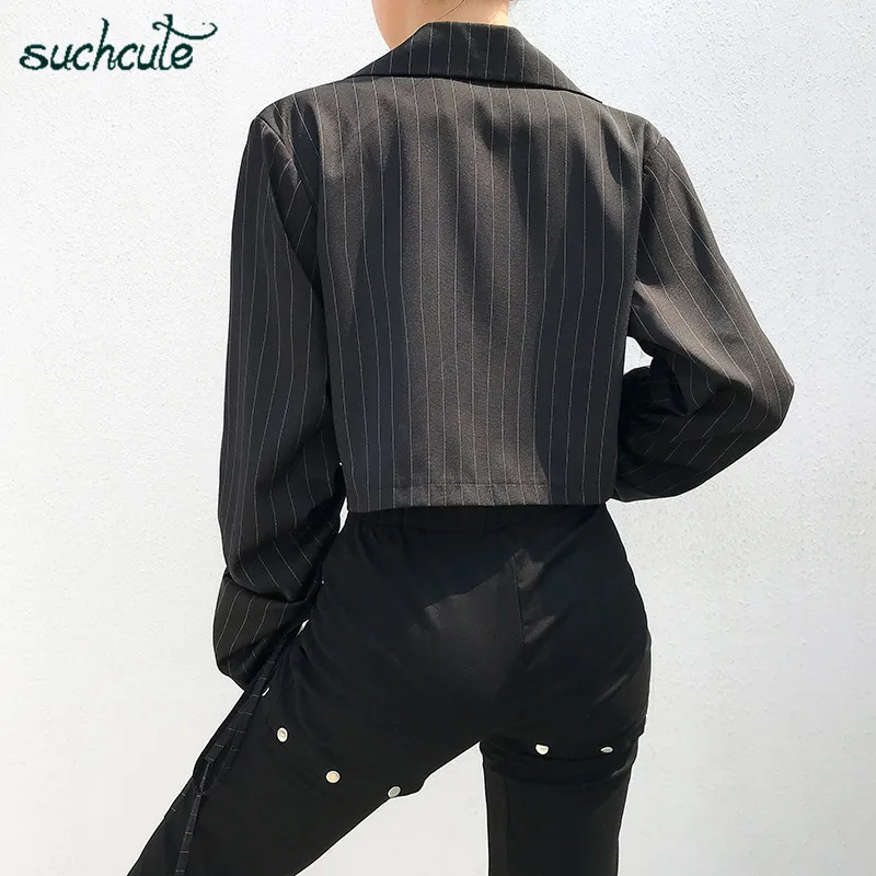 SUCHCUTE размера плюс женские куртки Блейзеры Feminino Harajuku кружевные осенние Chaqueta Mujer пальто женское регулируемое Veste Femme