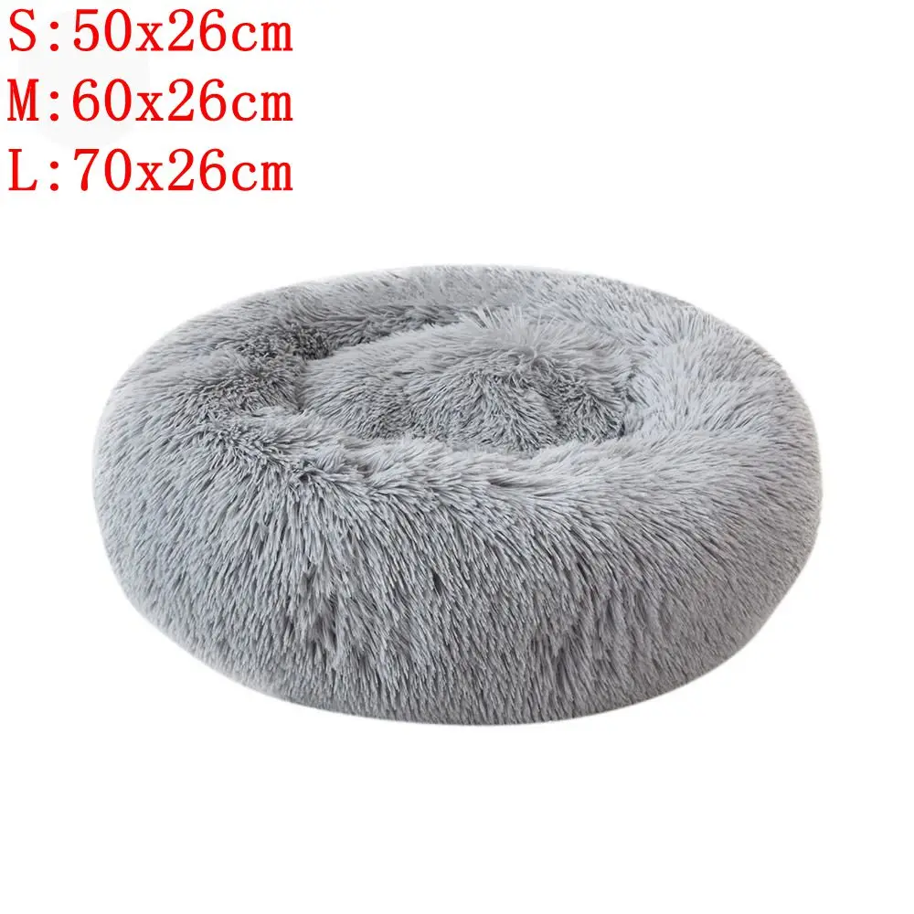 Light-gray Супер мягкая кровать для собаки моющаяся длинная плюшевая собачья Конура глубокий сон собачий дом Бархатные коврики диван для собаки чихуахуа собачья корзина кровать для питомца - Цвет: Light-gray