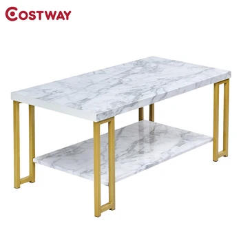 

Versatile Stable Sturdy Coffee Tables High Quality 2-Tier Modern Coffee Table Rectangular Living Room Furniture HW61191