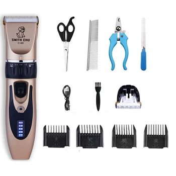 

USB Rechargeable Pet Dog Hair Trimmer Electric Animal Grooming Cutter Haircut Machine Shaver Scissors Haircut Clipper 110-240V