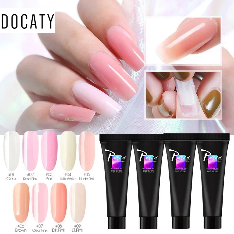 

Docaty Women Beauty Nail Gel Nail Extension Tool Glue Nail Extension DIY Nail Salon Tools Quick Building Gel Tips Enhancement
