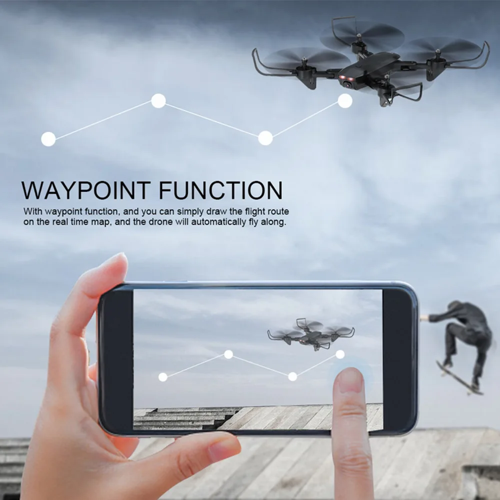 Cewaal SG700 720P двойная камера RC Дрон GPS жеста фото FPV светодиодный wi-fi-квадрокоптер USB зарядка Безголовый режим самолета