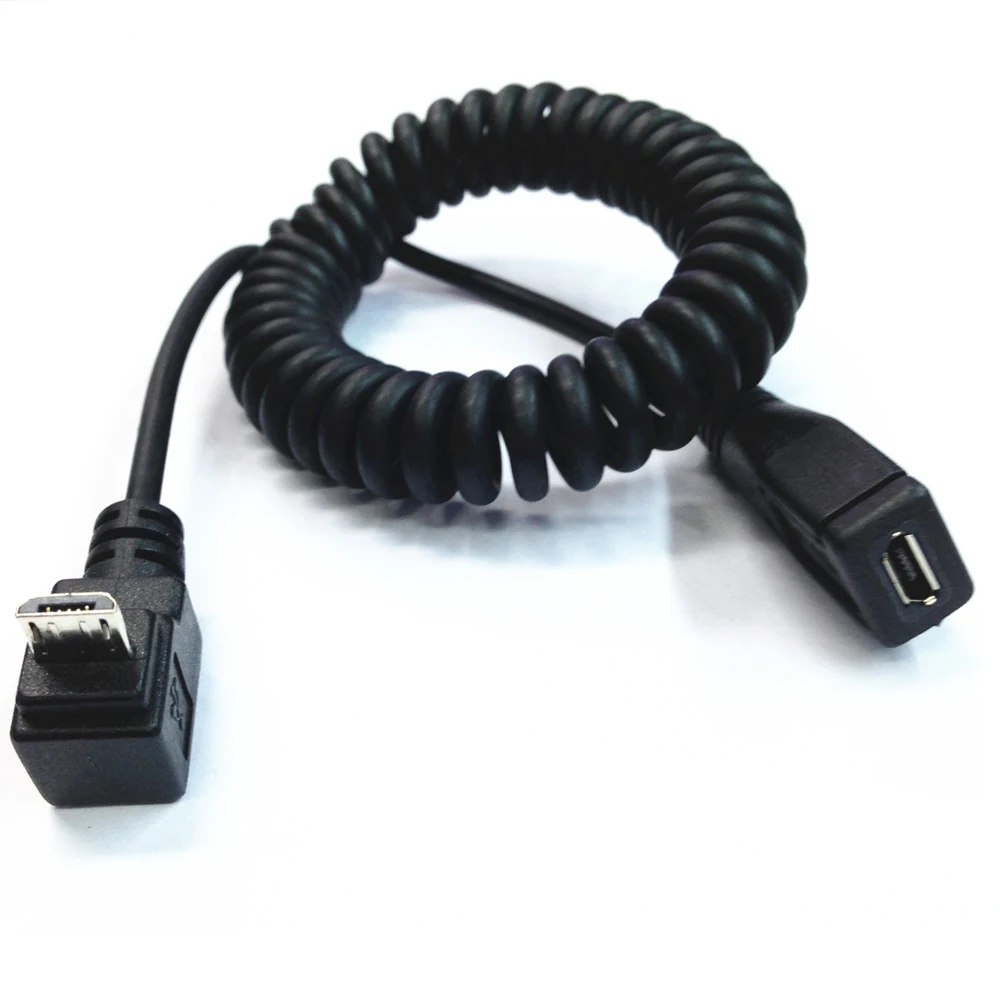 Спиральный Удлинительный кабель Micro USB B 5 Pin P UP angle штырь-гнездо | Компьютеры и офис