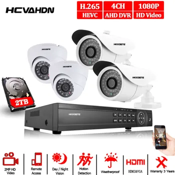 

Cctv Camera Security System Kit 4ch Dvr Outdoor Waterproof Cctv Video Surveillance Cameras AHD Home Monitoring Camera System Set